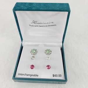 Illuminaire Interchangeable Swarvoski Earrings
